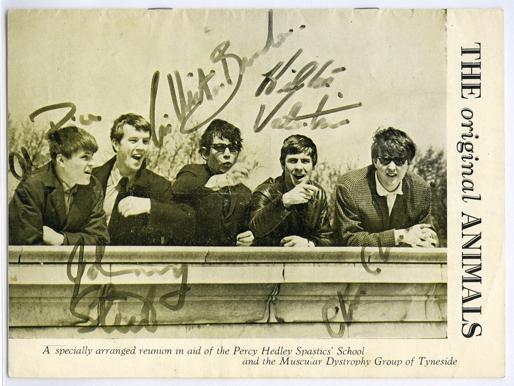 1968 THE ANIMALS Newcastle City Hall Reunion Concert Program and Ticket Stub