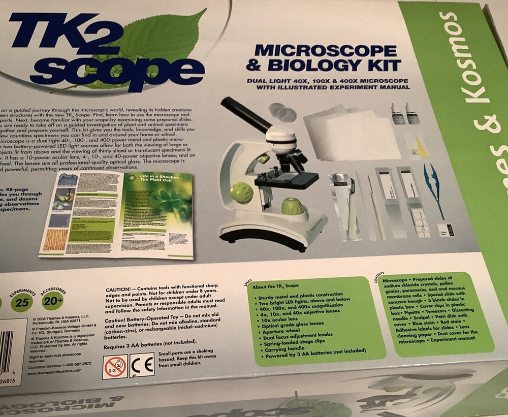 Thames & Kosmos TK2 Scope Microscope & Biology Experiment Kit- BNIB Sealed🔬🦠