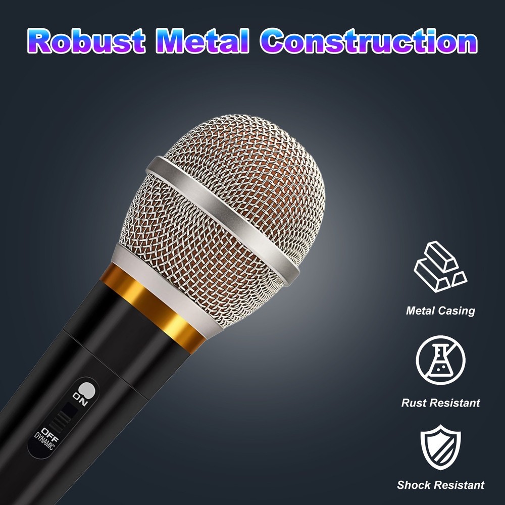 Wired XLR Microphone Dynamic Mic Karaoke Singing Studio Mics Handheld Microfono