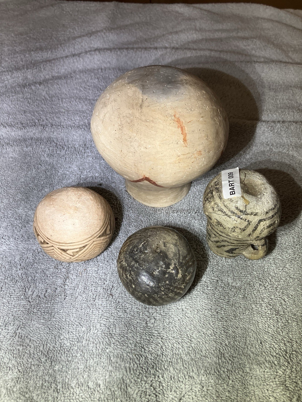 Anasazi Black On White Pottery Miniature Collection