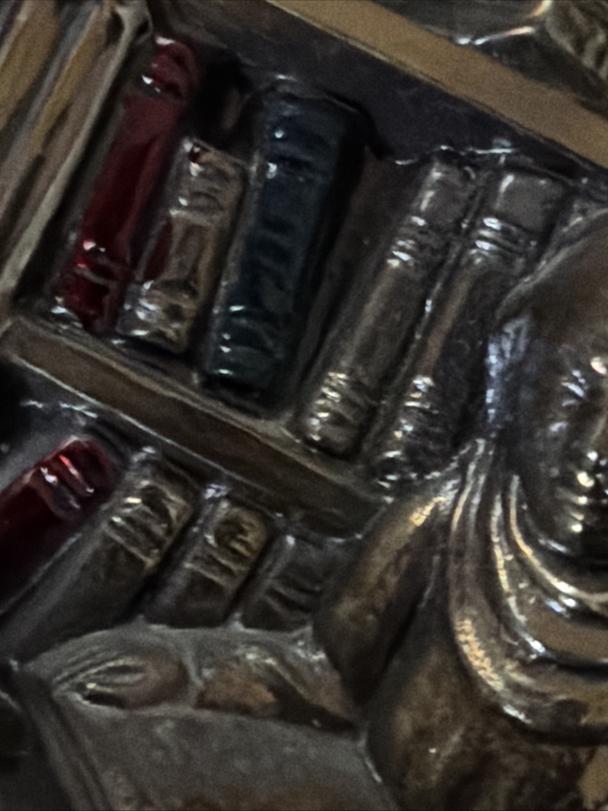 Antique Armor Bronze YePhilosopher Bookends 1920s Art Deco Scholar Library Pair