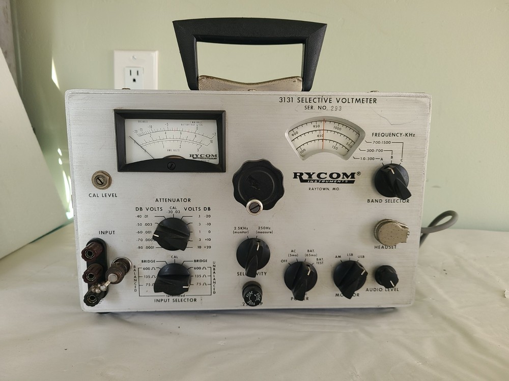 Rycom Instruments 3131 Selective Level Meter, Powers Up,  AS IS UNTESTED
