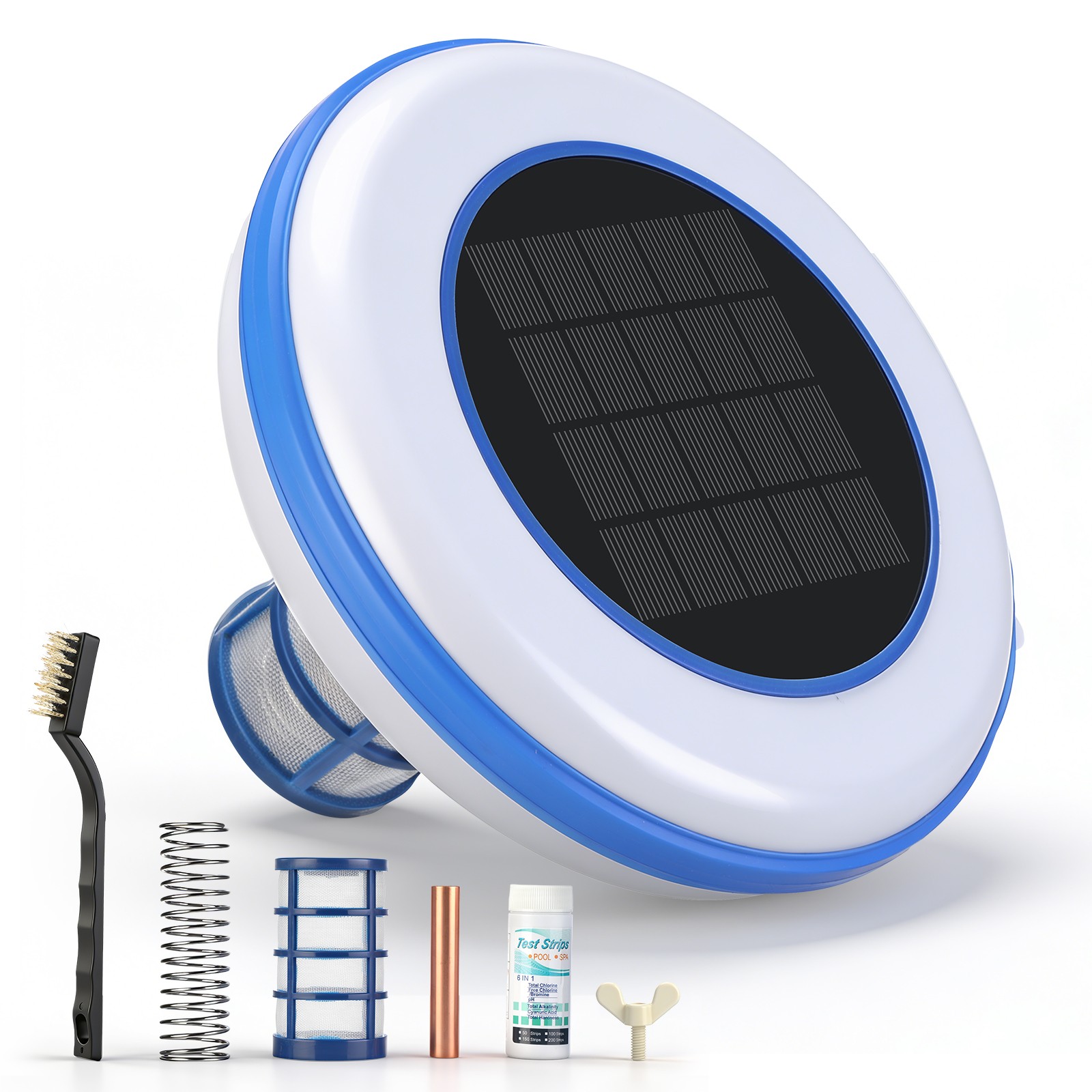Solar Pool Ionizer Chlorine-Free Water Purifier w/Algae Cleaner Up to 35,000 Gal