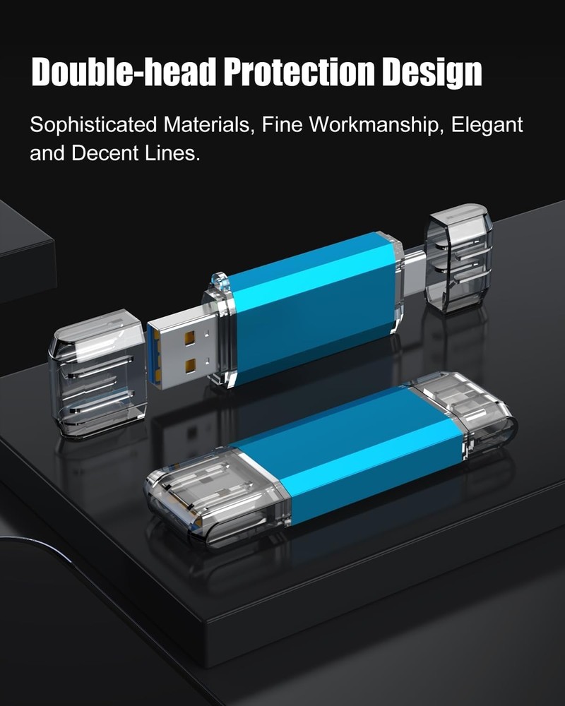 Versatile 128GB USB C Flash Drive - Streamlined Data Transfer for All Devices