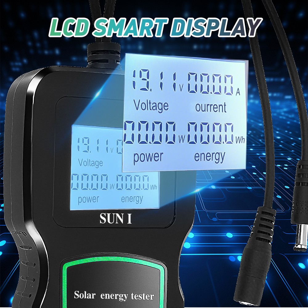 500W MPPT Photovoltaic Panel Multimeter Tester Tool for Testing Solar Panel Data