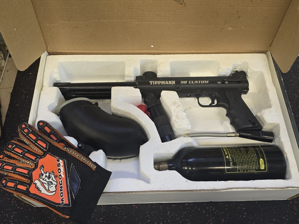 Tippmann 98 Custom Marker * TESTED & WORKING * + Extras * IN BOX!