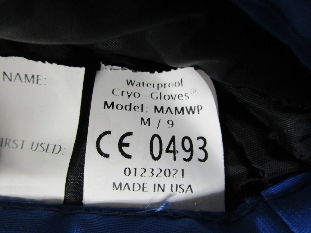 Tempshield® Waterproof Cryo-Gloves® Model: MAMWP, Size M/9, 1 Pair