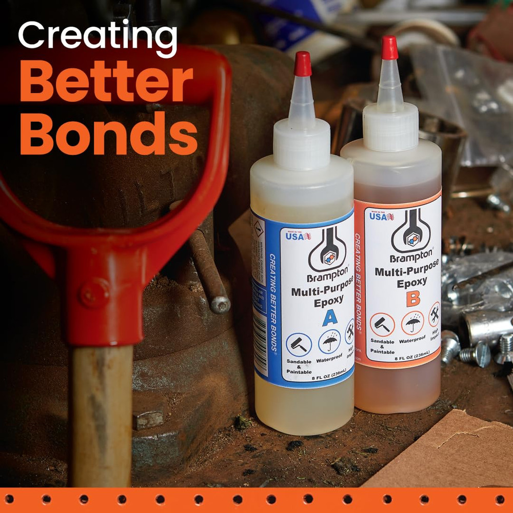 Brampton Multi-Purpose Epoxy, Quick 30-Minute Set, Waterproof 2-Part Epoxy Gl...