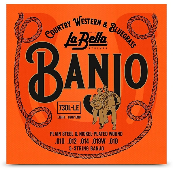 LABELLA 5-STRING BANJO STRING SET NICKEL WOUND LOOP END LIGHT 730L-LE