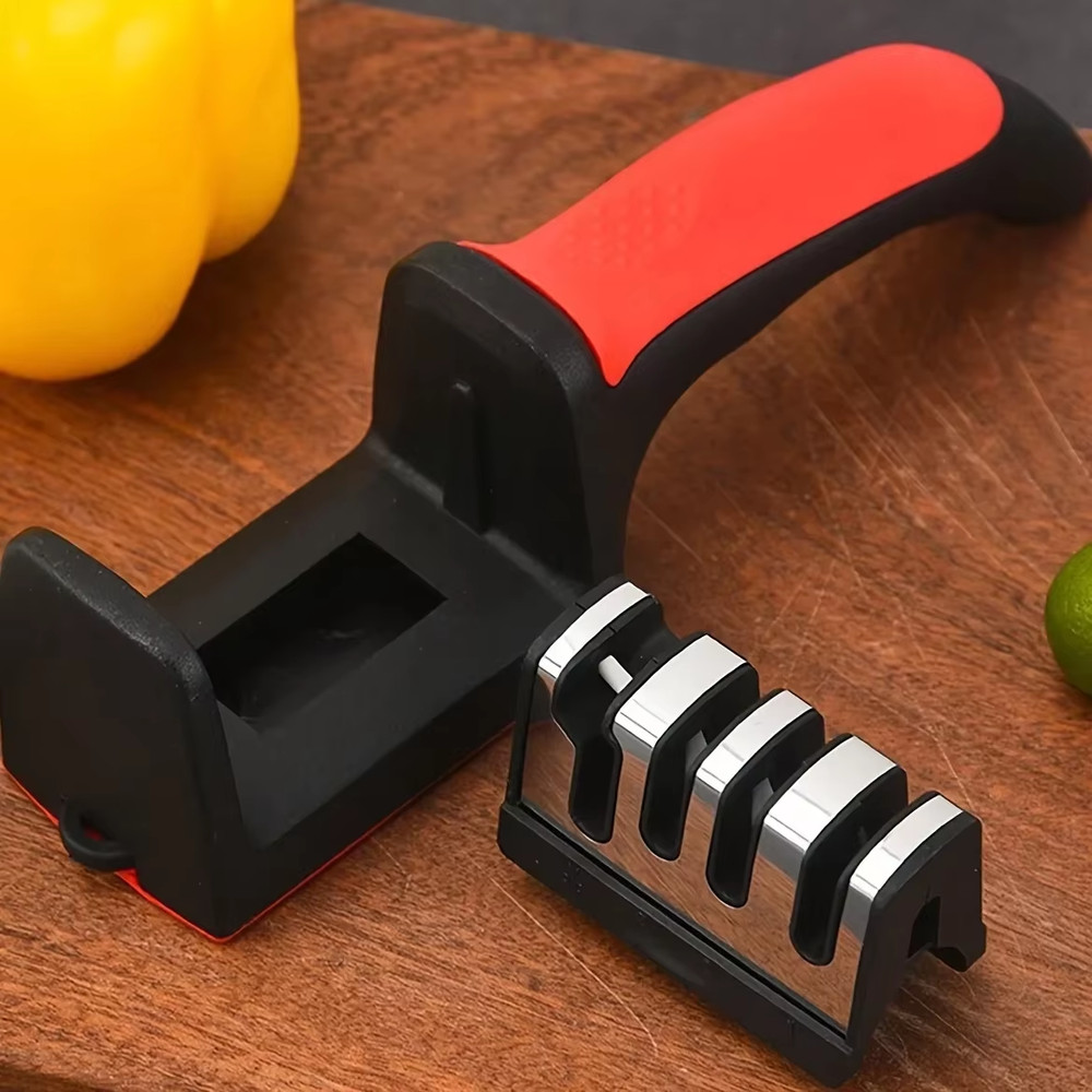 Kitchen 3/4-Segment Knife Sharpener Household Multi-Functional Hand-Held 3/4-Pur