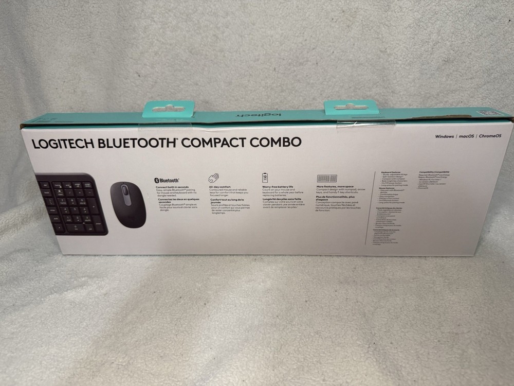 2pk - Logitech Bluetooth Compact Wireless Keyboard & Mouse Combo - mk250 - BLACK