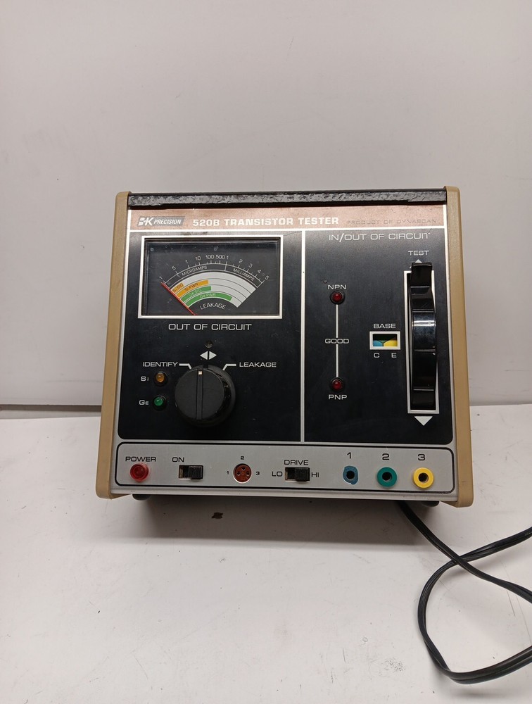 B+K Precision 520B Transistor Tester Powers Up