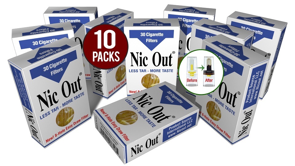 Nic Out Disposable Cigarette Filters 10 Packs = 300 filters. FREE Shipping