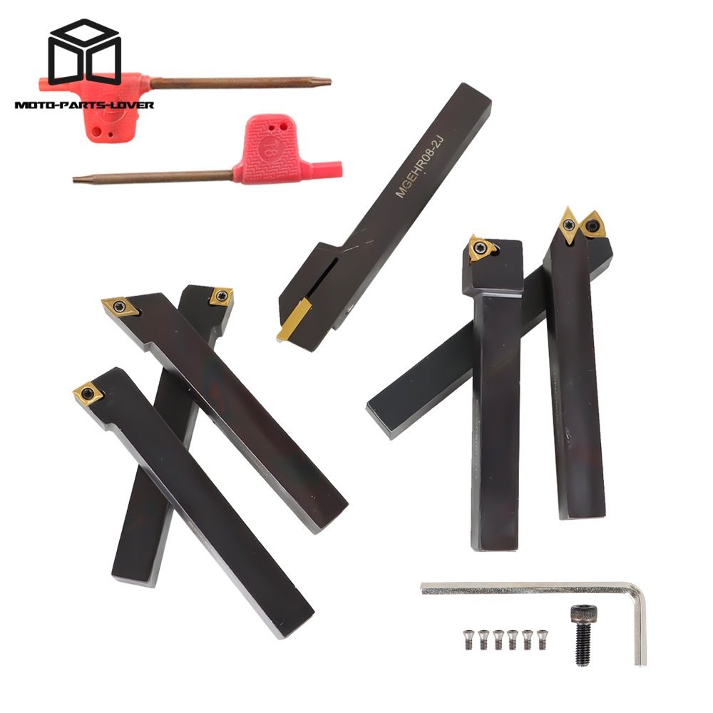 7Pcs Carbide Indexable Turning Tool 1/2" Lathe Tool Bit Thread Insert+Holder Kit