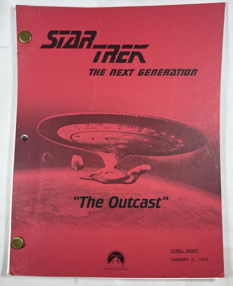 STAR TREK THE NEXT GENERATION Original FINAL DRAFT Script "The Outcast" 1992