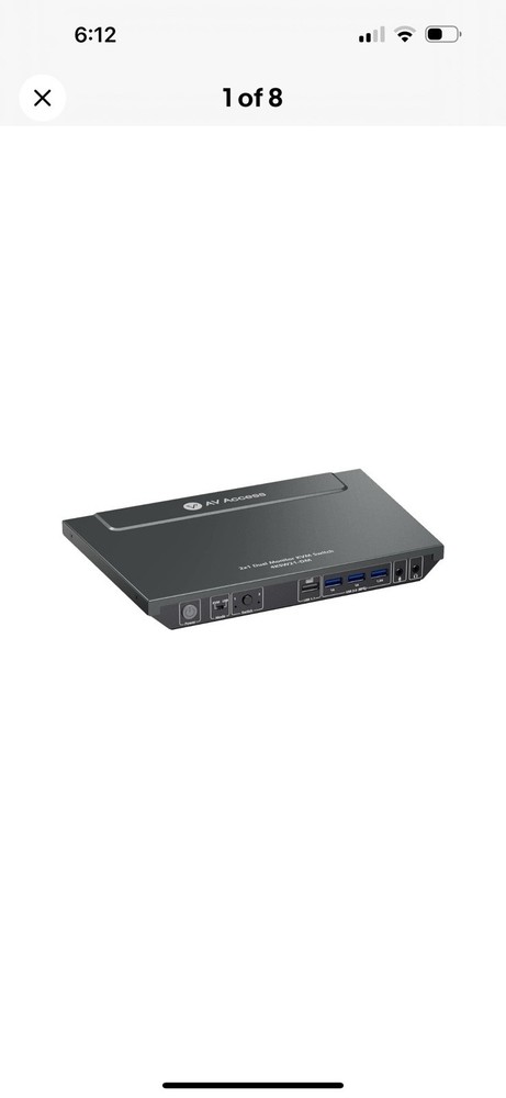 AV Access KVM Switch 2 Monitors 2 Computers, 4 USB, EDID, Fast Hotkey Switch