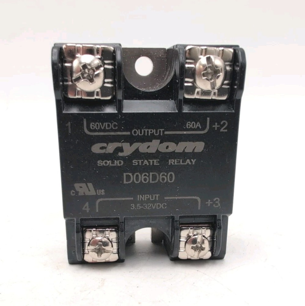 Crydom D06D60 Solid State Relay SSR 60A 60VDC Output 3.5–32VDC Input – Good