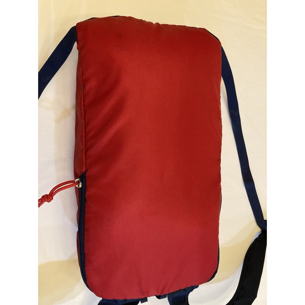 Ozark Trail Red Navy Blue Geometric Pattern Small Hiking Daypack Backpack