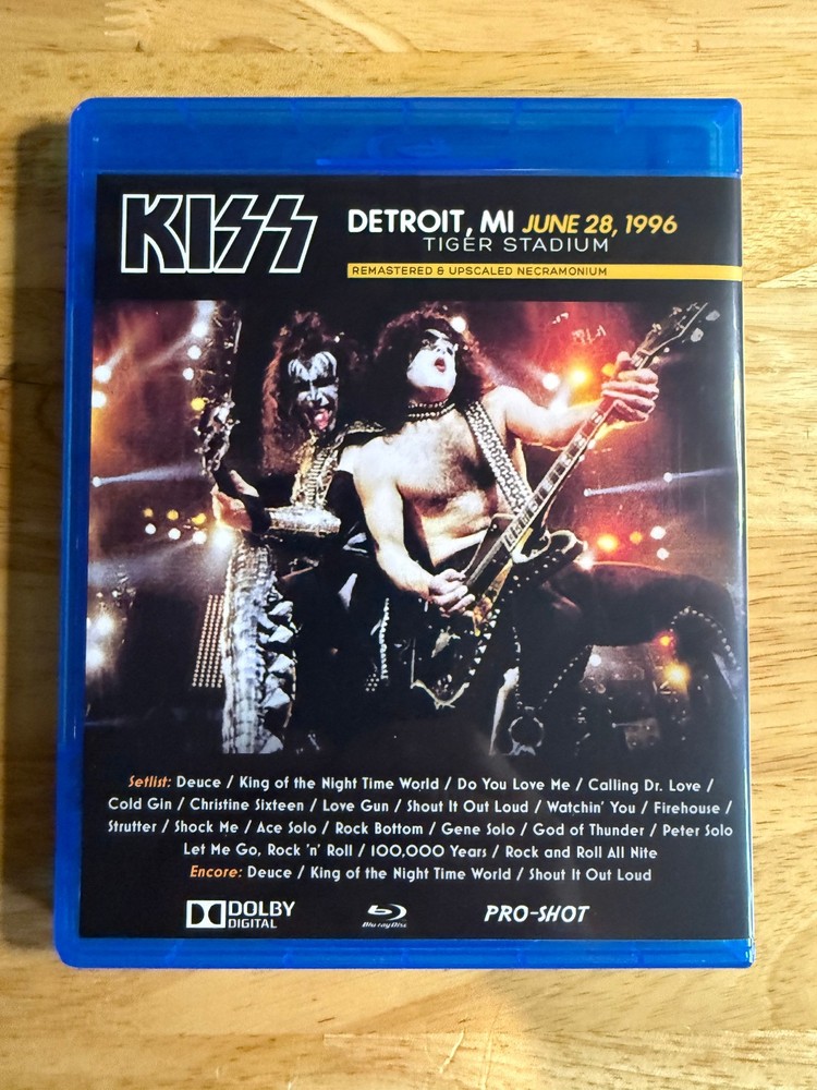 KISS - Live in Detroit 1996 Remastered Blu-ray Paul Stanley Gene Simmons