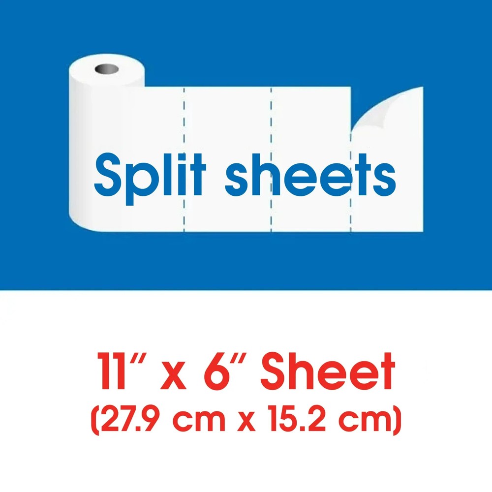 Great Value Everyday Strong Paper Towels, 6 Triple Rolls, Split Sheets