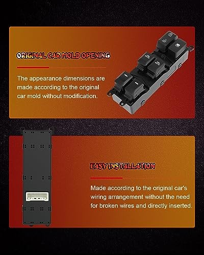 Front Left Driver Side Power Window Switch Compatible for Kia Forte5 2014