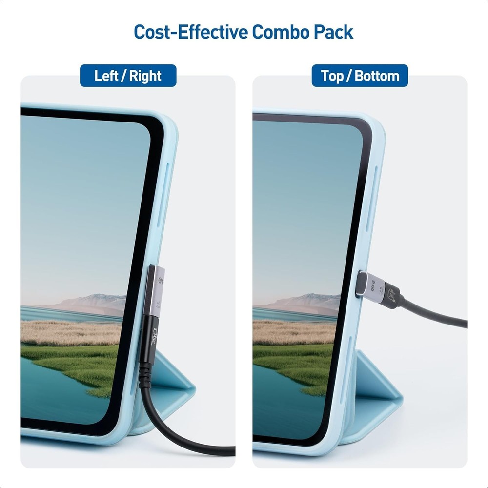 Cable Matters Combo-Pack 40Gbps Vertical Right Angle USB-C Adapter Kit