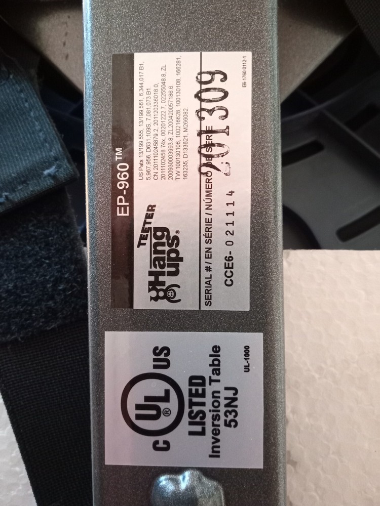 Teeter Hang Ups EP-960 Inversion Table For Back Pain Relief