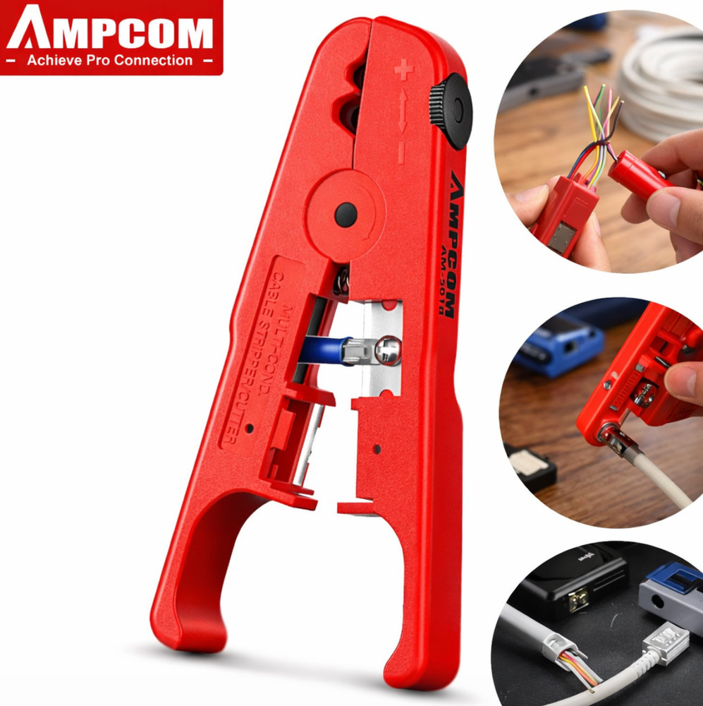 Pro Ethernet Cable Stripper Tool CAT5/CAT6/CAT7 Adjustable Network Wire Cutter