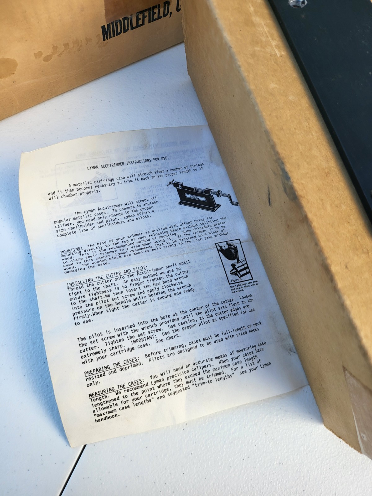 Vintage Lyman Accu Trimmer Precision Tool For Ammo Reloading For Case Trimming