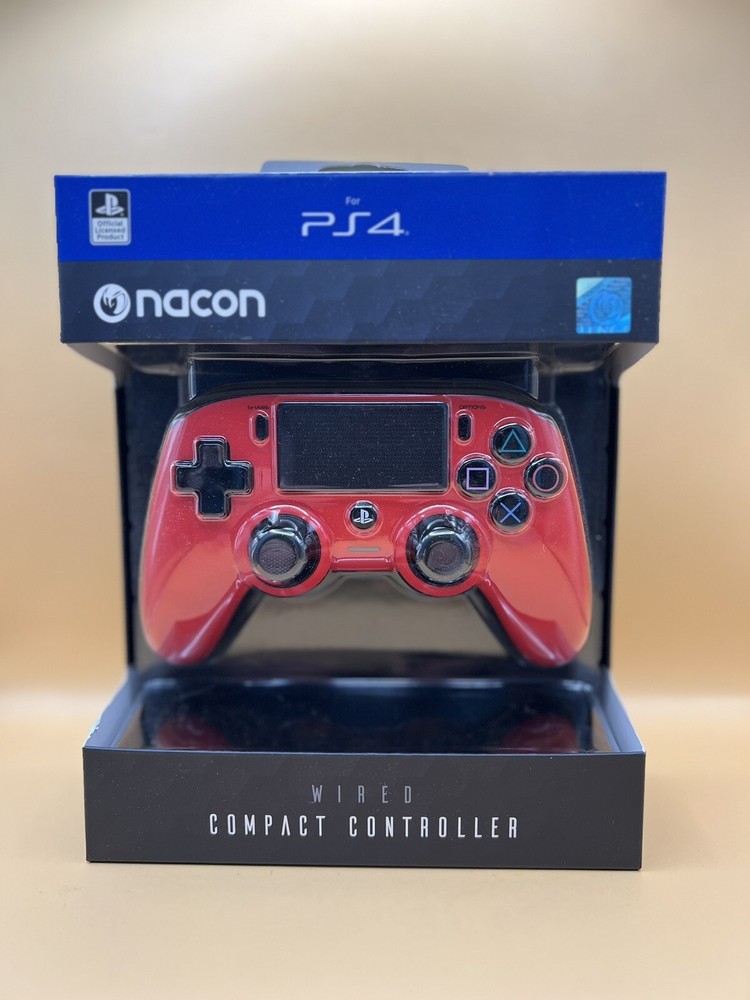 Nacon Wired Compact Controller (Red) (Sony Playstation 4)