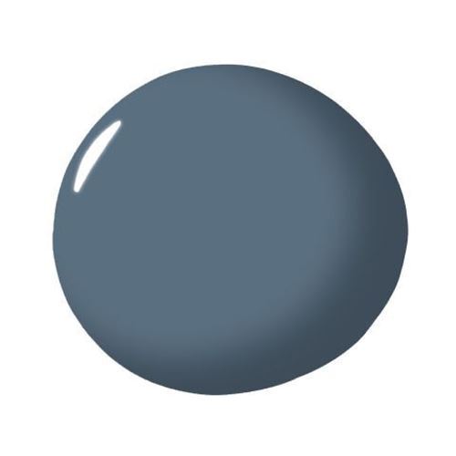 3" Towel Drawer Pull Blue-Gray Script and Satin Nickel