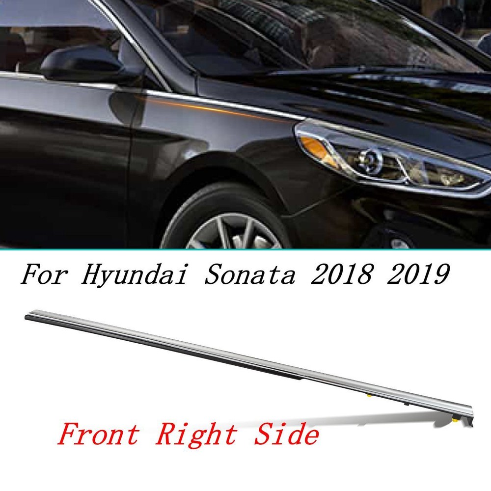 For Hyundai Sonata 2018 2019 Front Right Side Fender Chrome Garnish Molding Trim