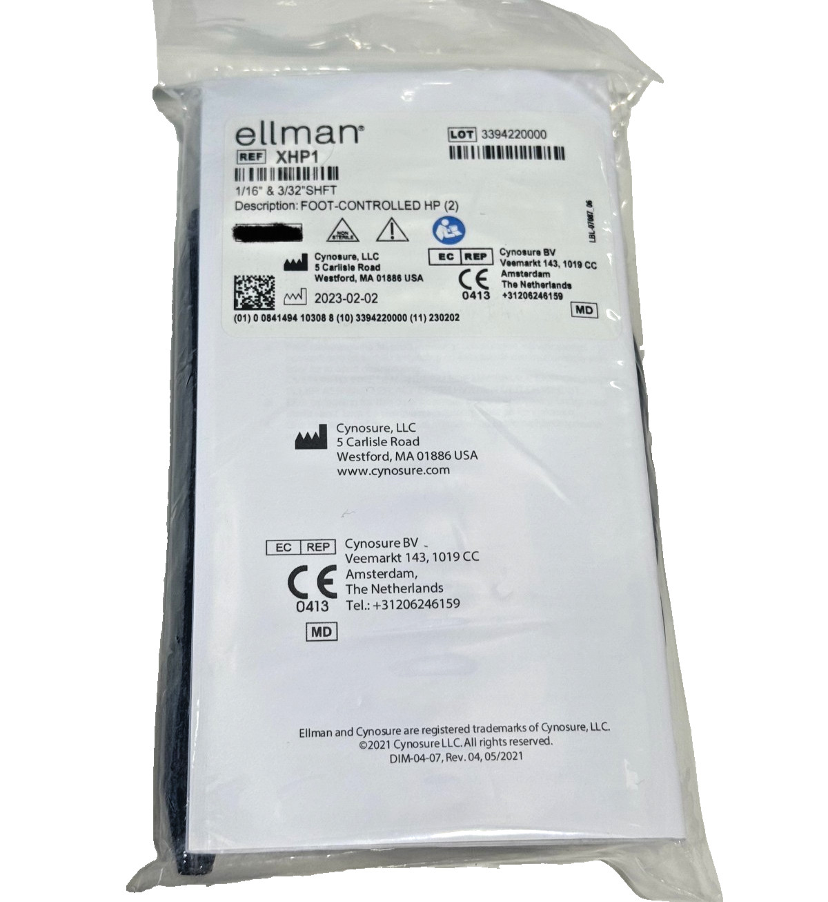 OEM NEW Sealed Ellman Foot-Controlled Handpiece Autoclavable 1/16" & 3/32" XHP1