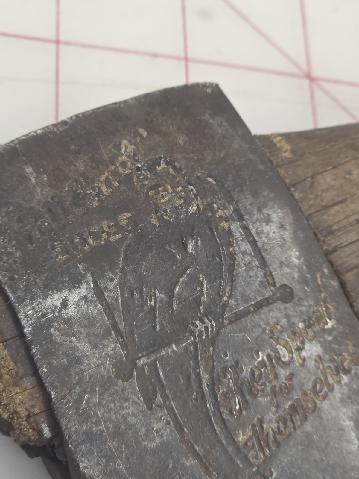 Old Vtg "Poll-Parrot" Shoes Advertising Hatchet "They Speak for Themselves"