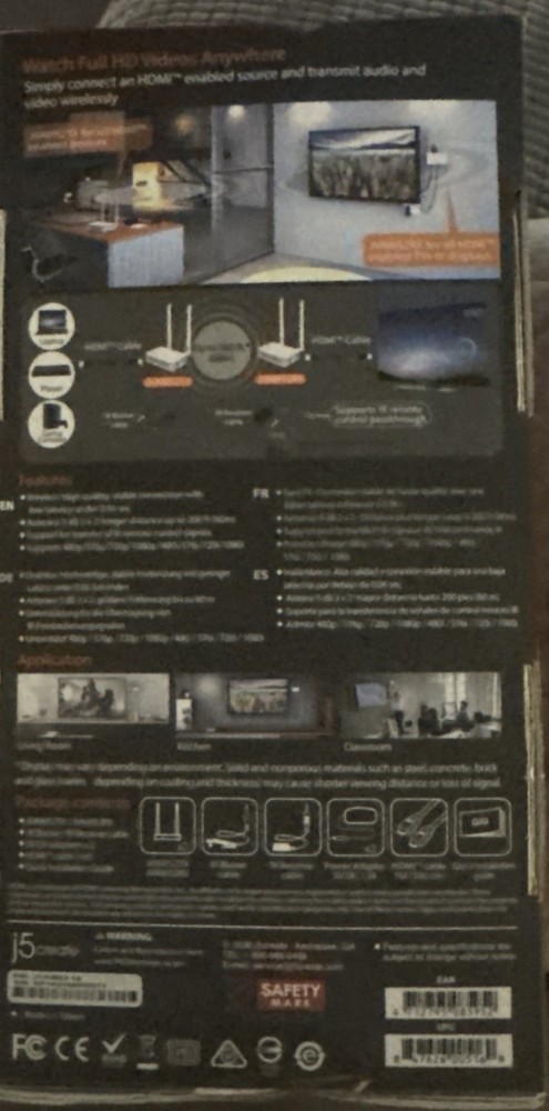 j5create | JVAW52 | Wireless Display HDMI Extender | White |