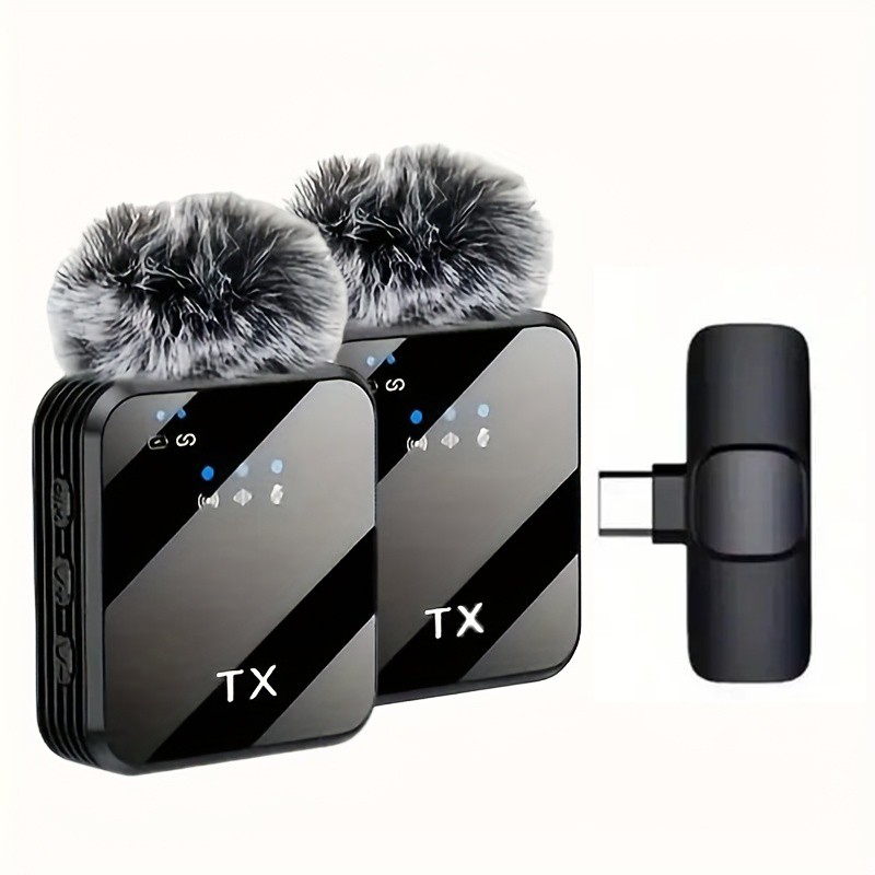 3 in 1 Mini Microphone for iPhone/Android/Camera Wireless Lavalier Microphone