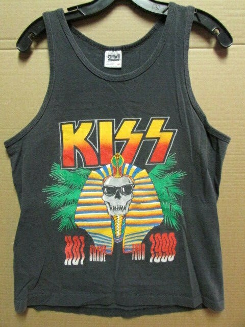 KISS~HOT IN THE SHADE ORIGINAL VINTAGE 1990 CONCERT MEDIUM TANK TOP SHIRT VG OOP