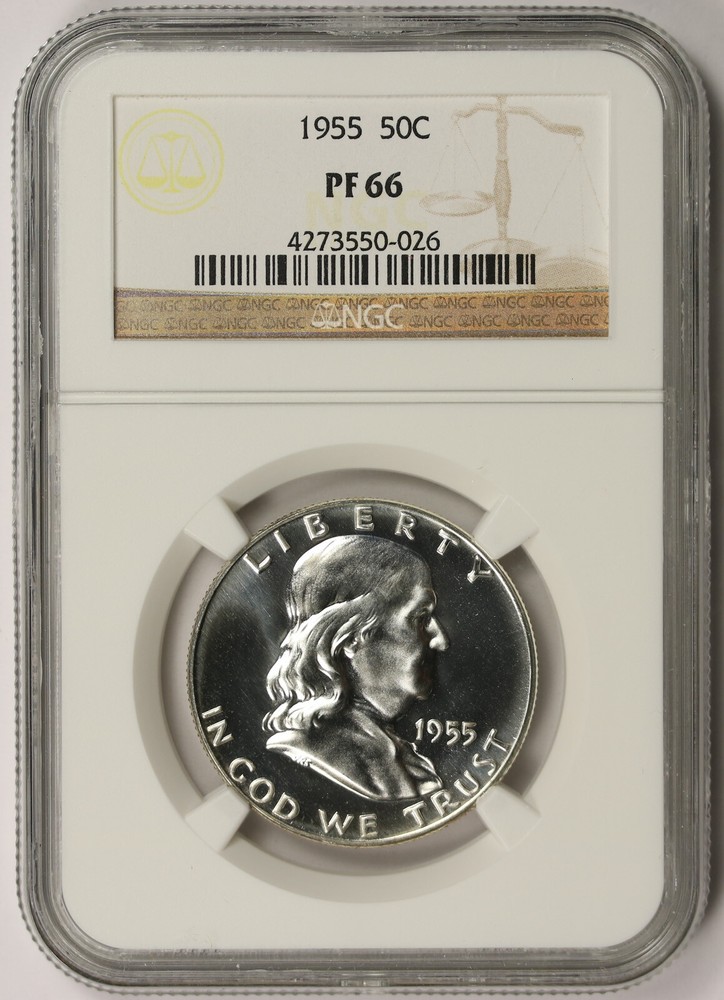 1955 Franklin Half Dollar 50C Proof PF 66 NGC