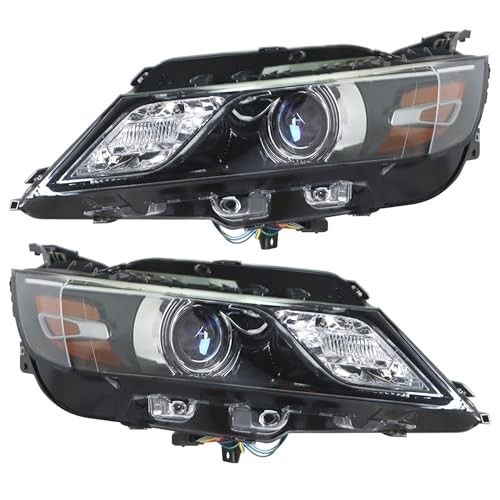 Driver Side and Passenger Side Headlights Assembly Halogen Replacement for