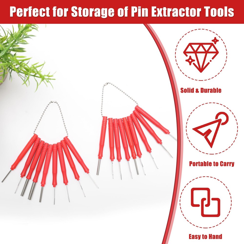 Anglekai 30+4P Terminal Pin Removal Tool Kit, Electrical Connector Red
