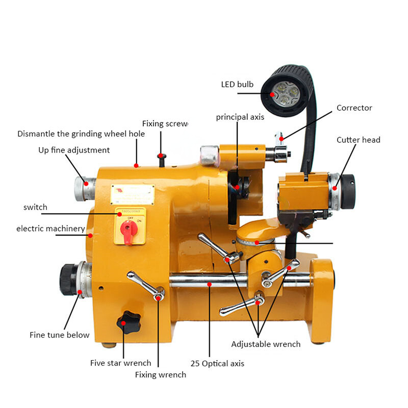 220V /380V Universal Cutter Grinder Drill Sharpener Sharpening Machine.