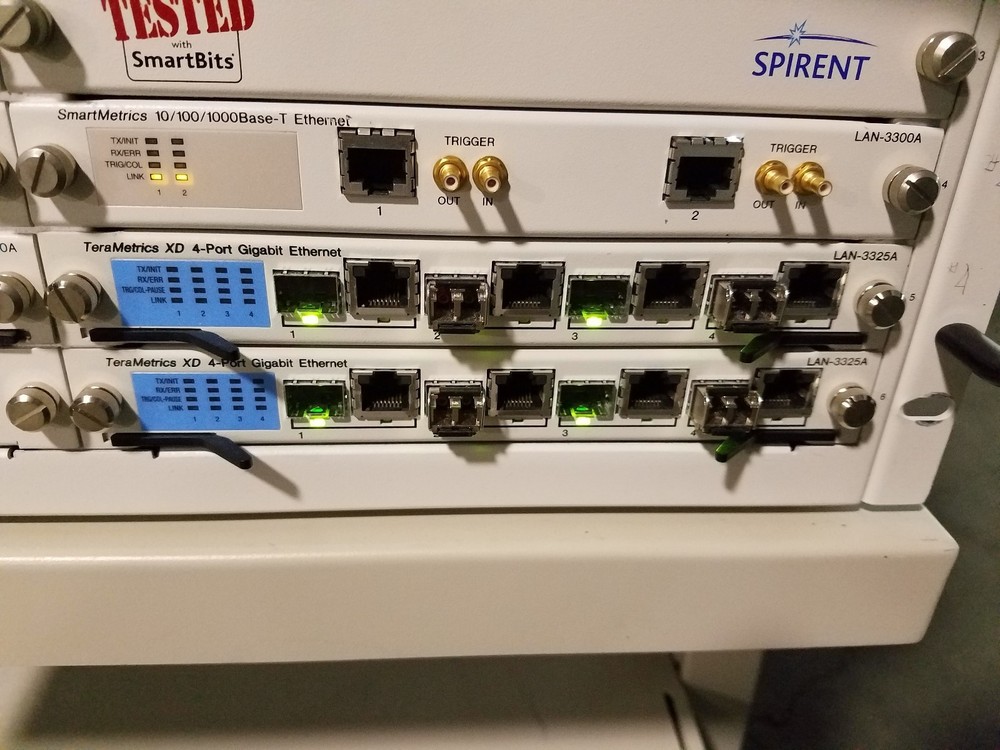 Spirent Smartbits Smartmetrics LAN-3300A 2 port 10/100/1000BaseT Ethernet Card