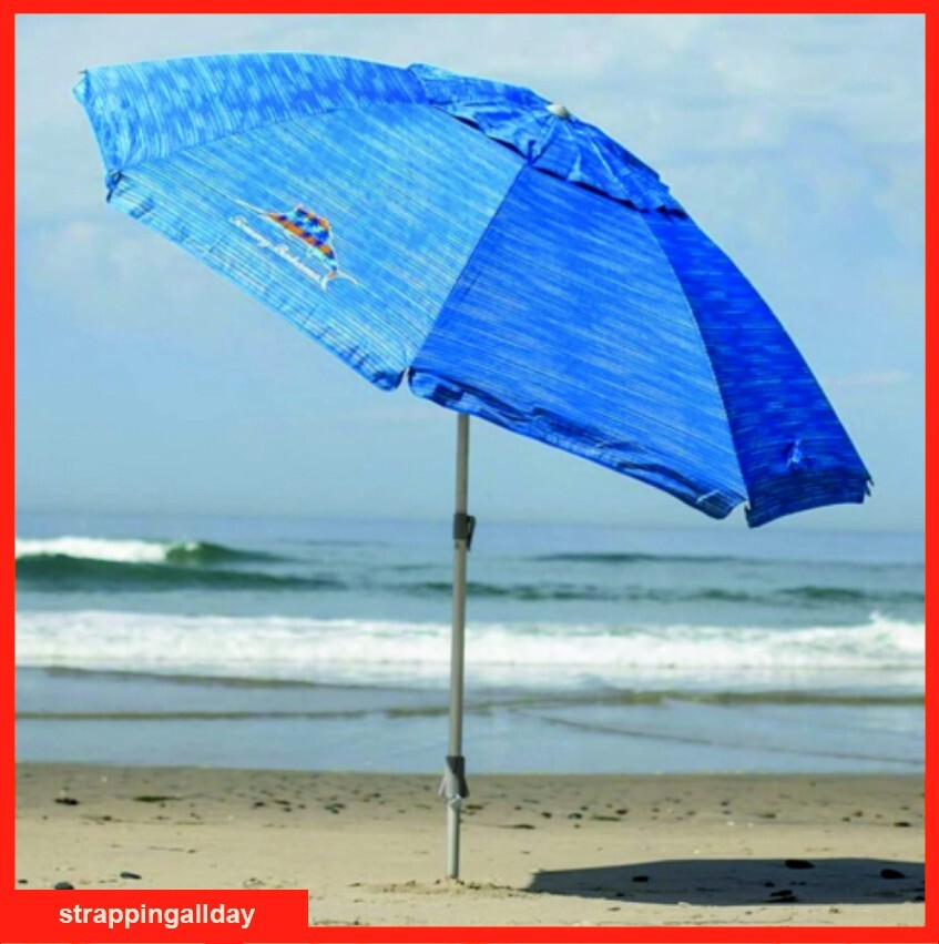 TOMMY Bahama 8' Beach Umbrella w/ Tilt BLUE Color