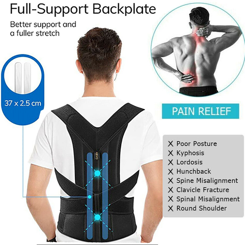 Adjustable TrueFit Posture Corrector For Support Belt Bear Back Corset FREE SHIP