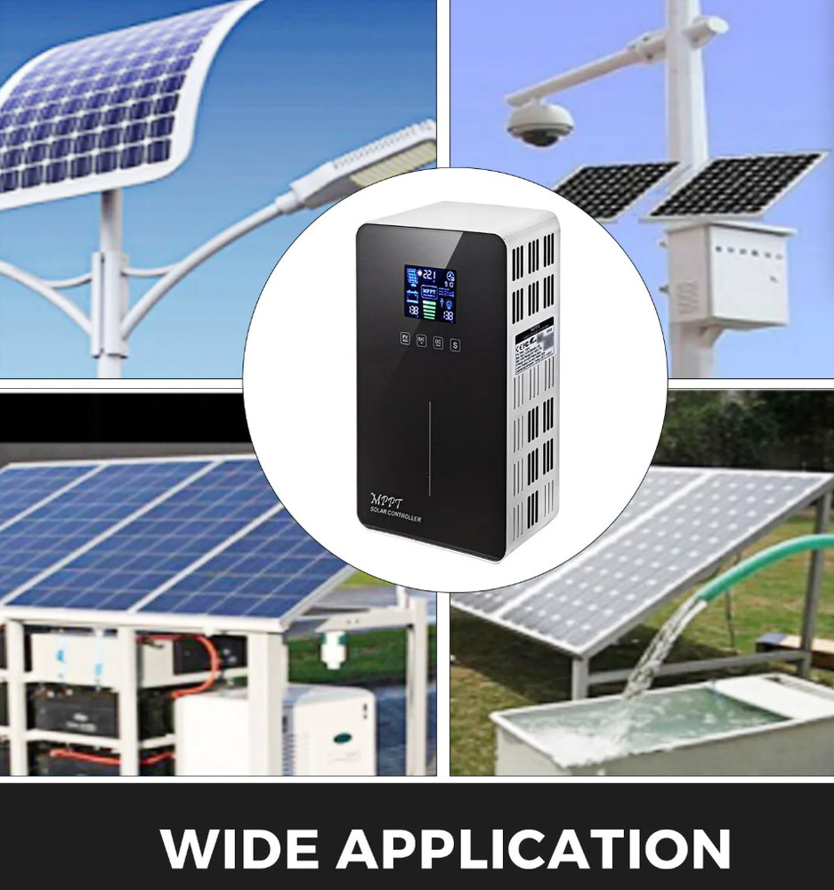 60A MPPT Solar Charge Controller 12V 24V 48V Battery Regulator Touch Screen US