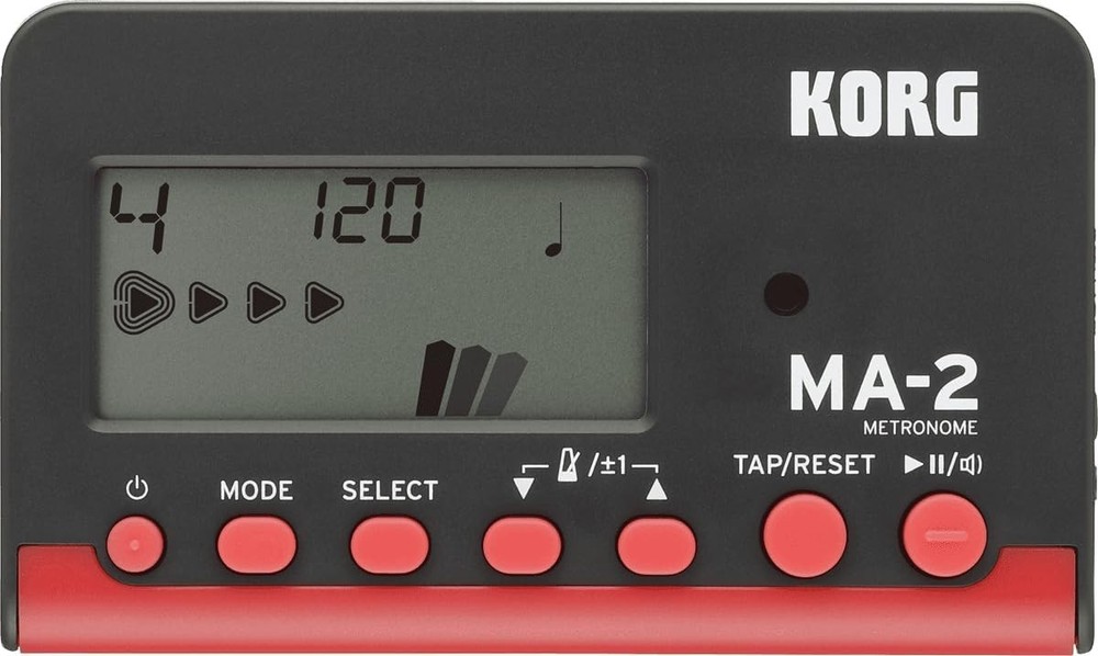 MA-2 Black/Red Digital Metronome: Large Display & Timer Functions for Musicians