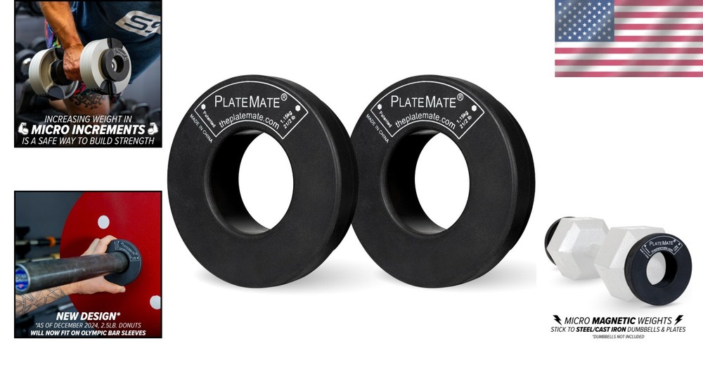 High-Quality 2.5lb Magnetic Donut Weights - 5lb Set, Smart Microloading