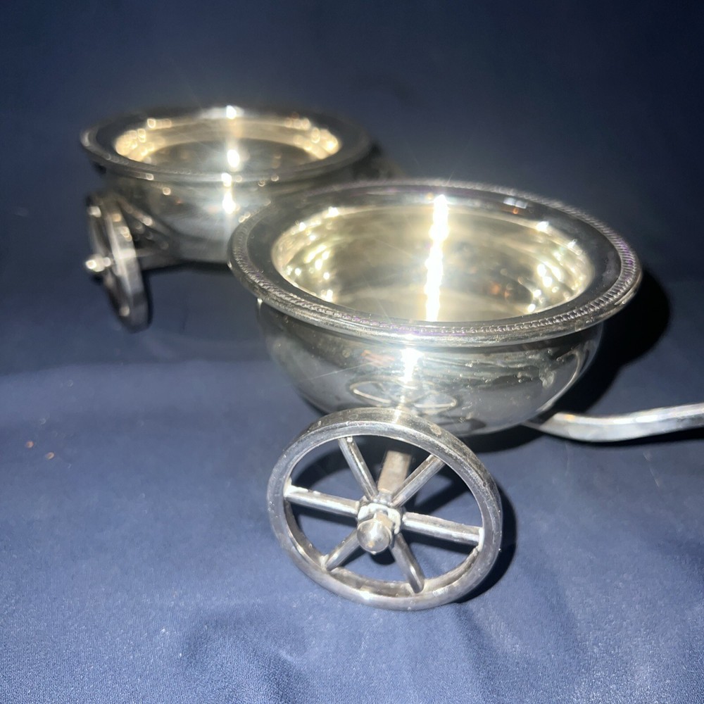 VINTAGE F.B. ROGERS SILVERPLATE "WAGON" Condiment Holder