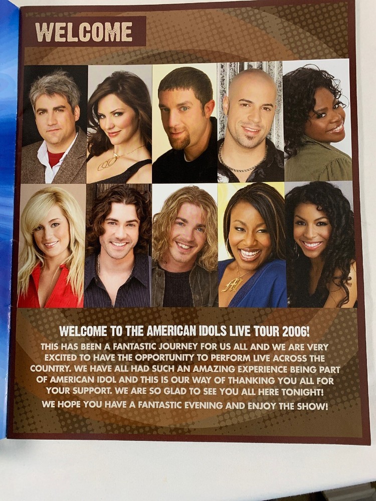 American Idols LIVE! Tour 2006 Hicks McPhee Daughtry Souvenir Program