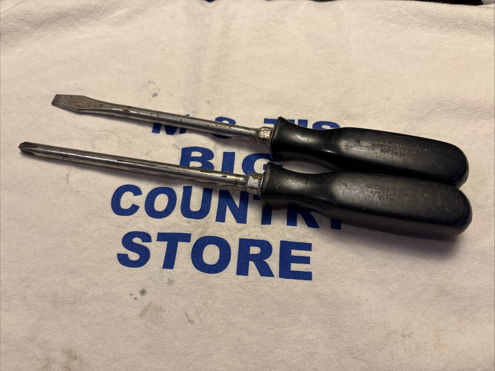 Snap-on Tools USA 2pc Phillips/Flat Slotted Black Screwdriver Set SSDP63 & SSD6